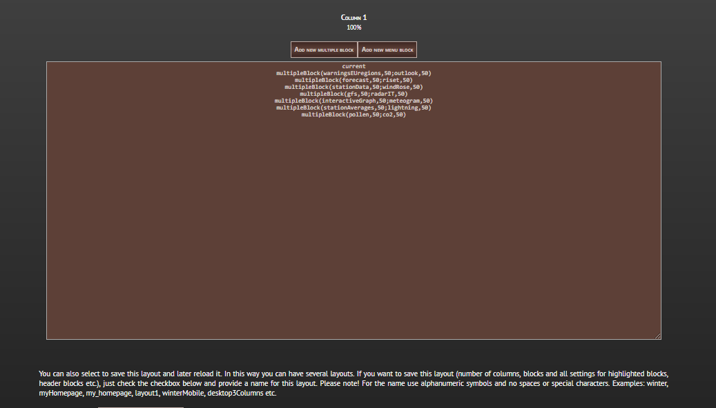 Settore "pagina iniziale per desktop"